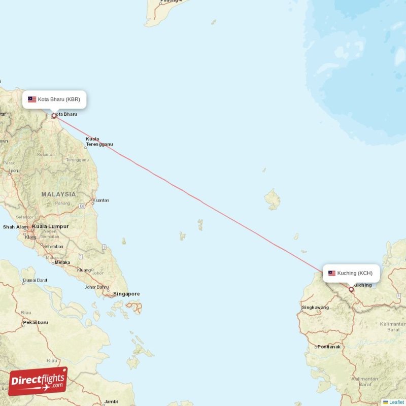 KCH - KBR route map