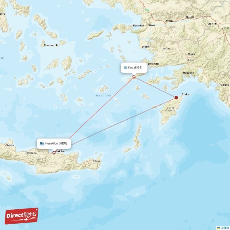 Direct Flights From Kos To Heraklion KGS HER Directflights