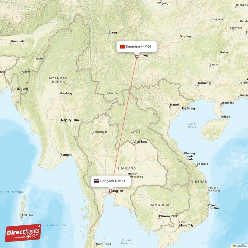 KMG - DMK route map