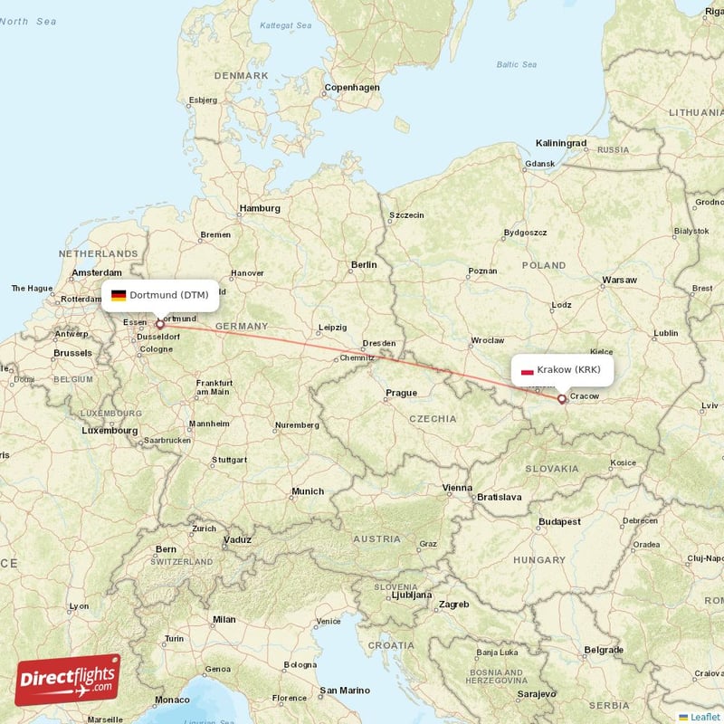 KRK - DTM route map