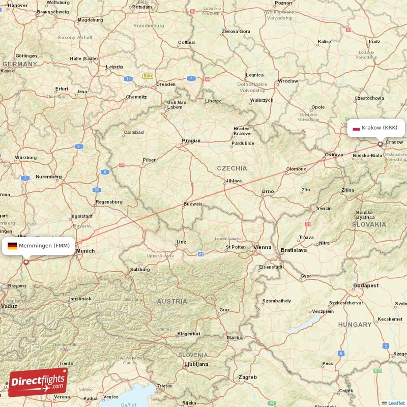 KRK - FMM route map