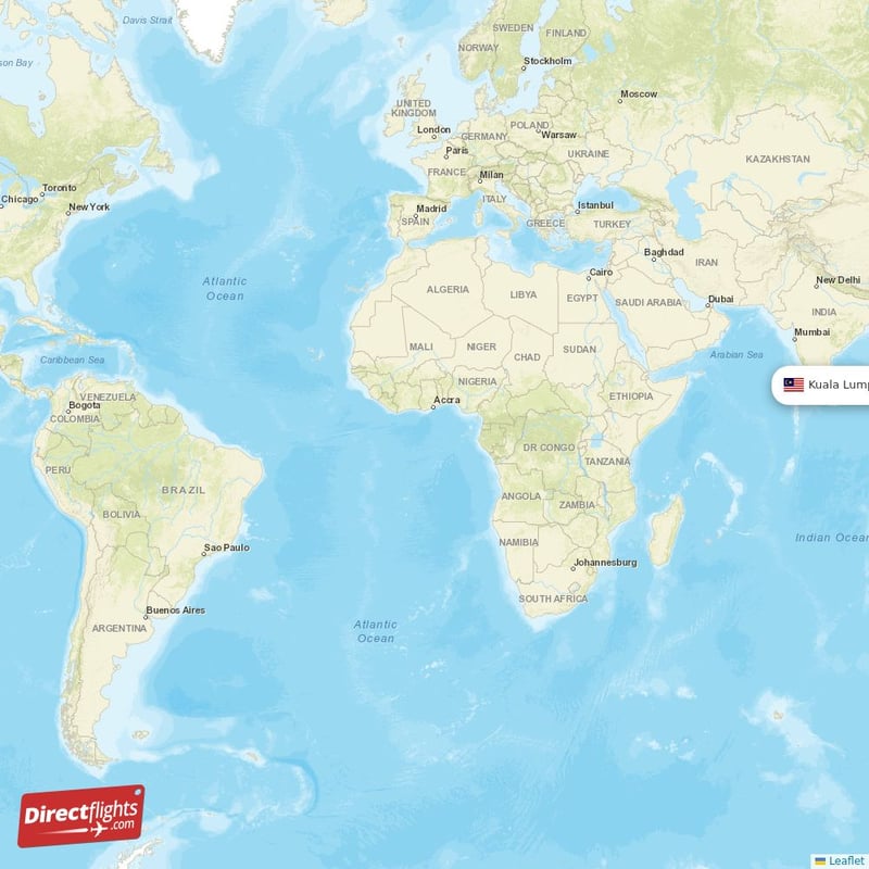 Direct flights from Kuala Lumpur to Beijing KUL to PEK non stop