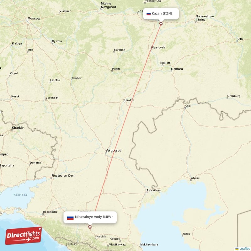 KZN - MRV route map
