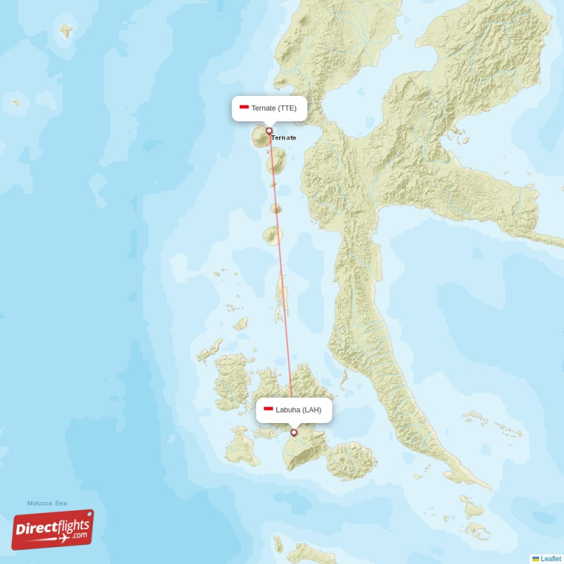 Direct flights from Labuha - 1 destinations - LAH, Indonesia ...