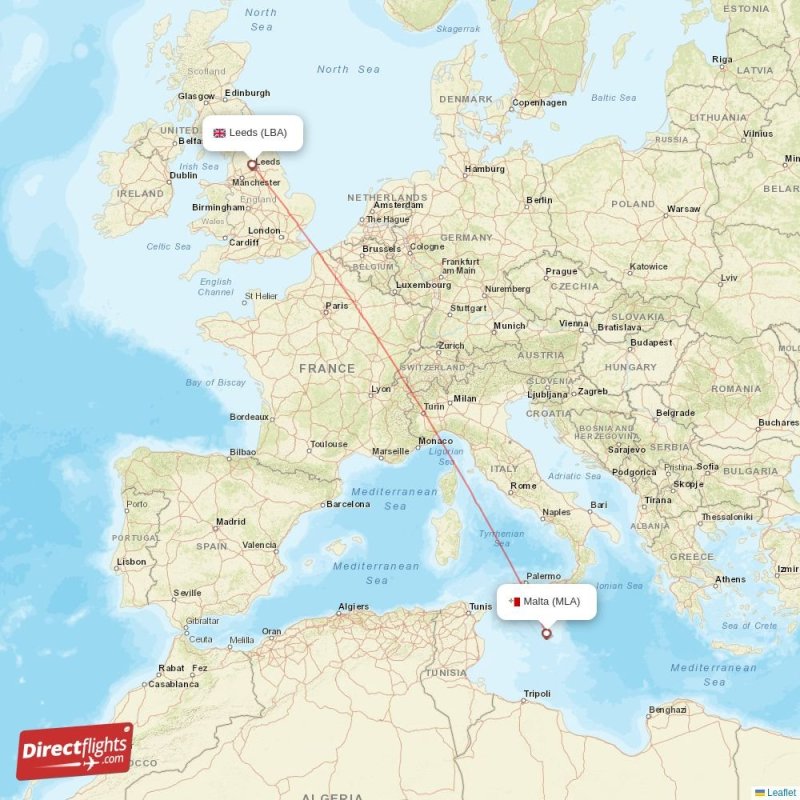 LBA - MLA route map