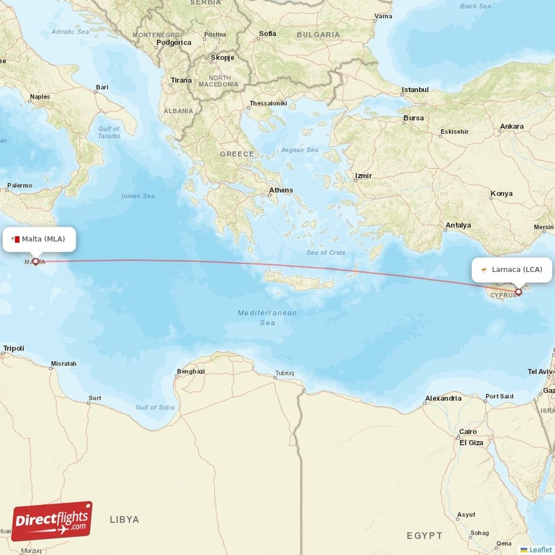 Direct flights from Larnaca to Malta, LCA to MLA non-stop ...