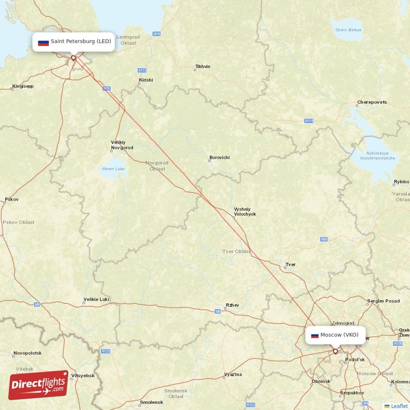 LED - VKO route map
