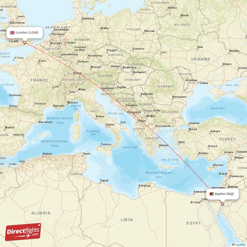 Direct flights from London to Aqaba LGW to AQJ non stop Directflights