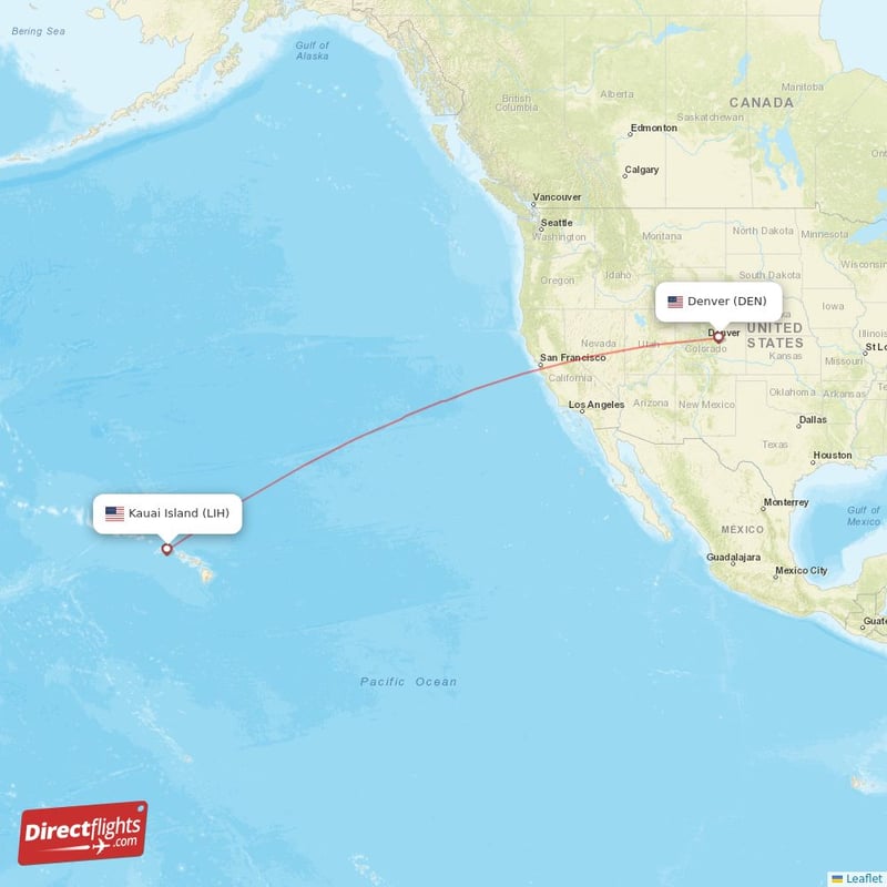 LIH - DEN route map