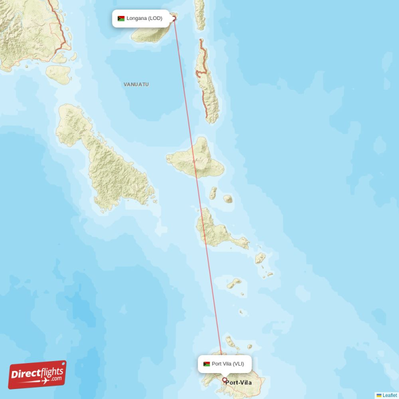 Direct flights from Longana to Port Vila (LOD-VLI) - Directflights.com