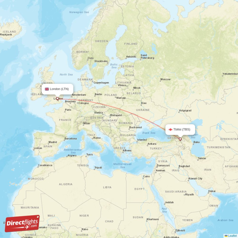 LTN - TBS route map