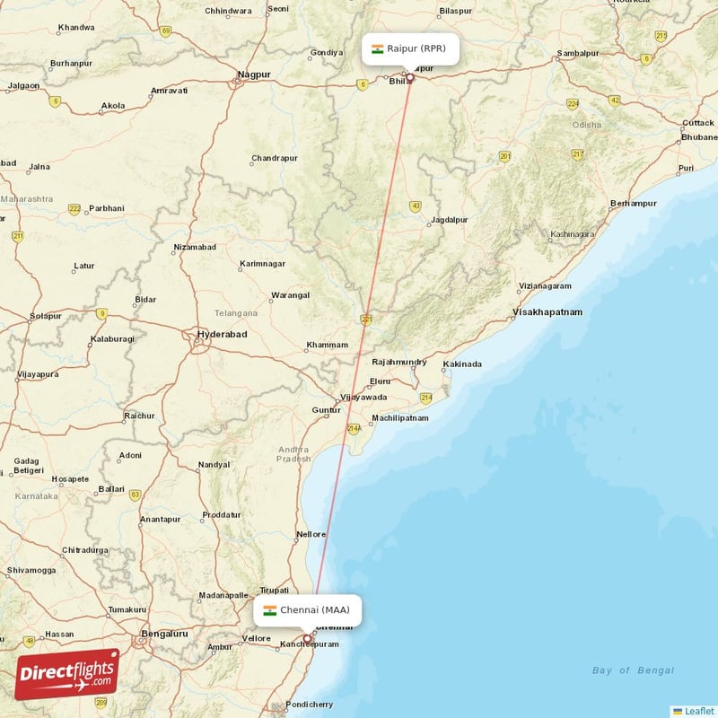 MAA - RPR route map