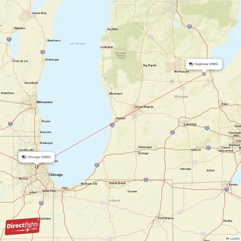 MBS - ORD route map