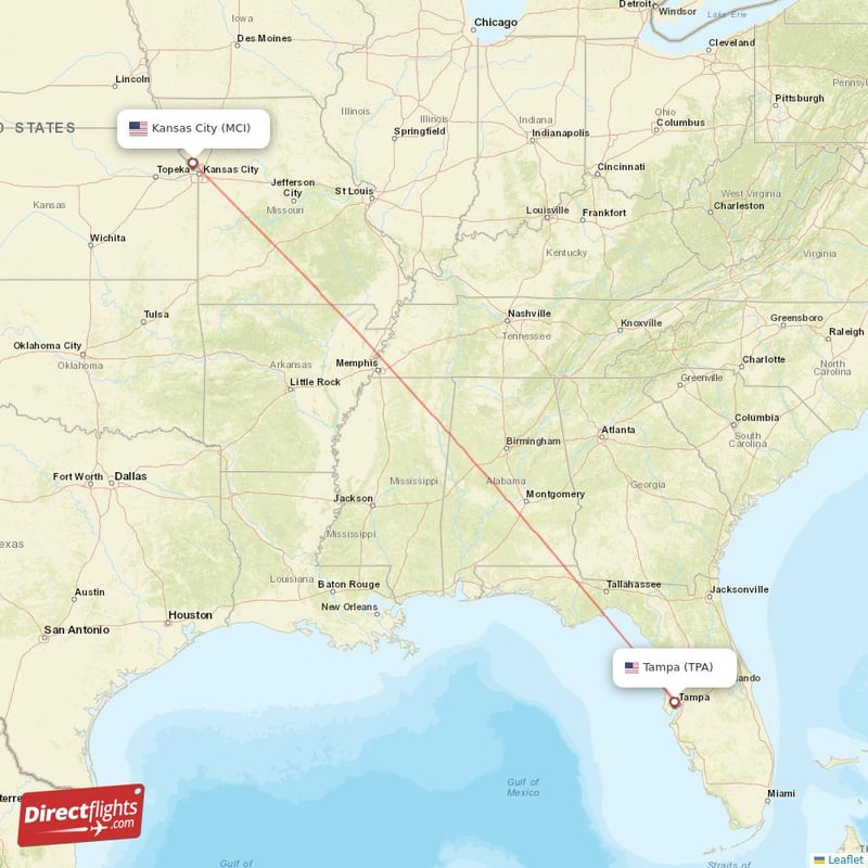 MCI - TPA route map