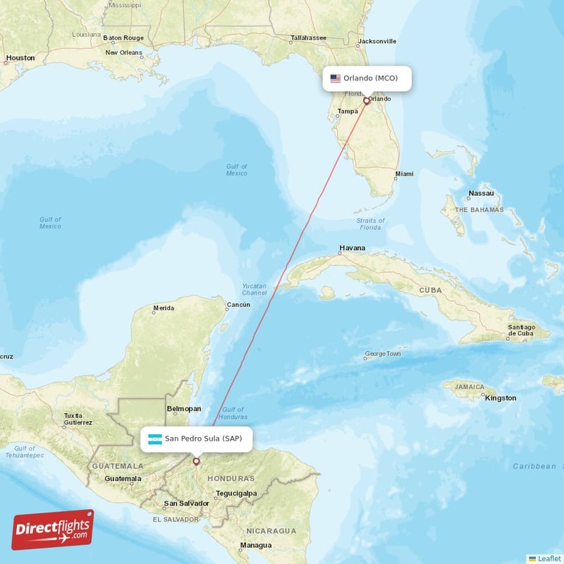 MCO - SAP route map