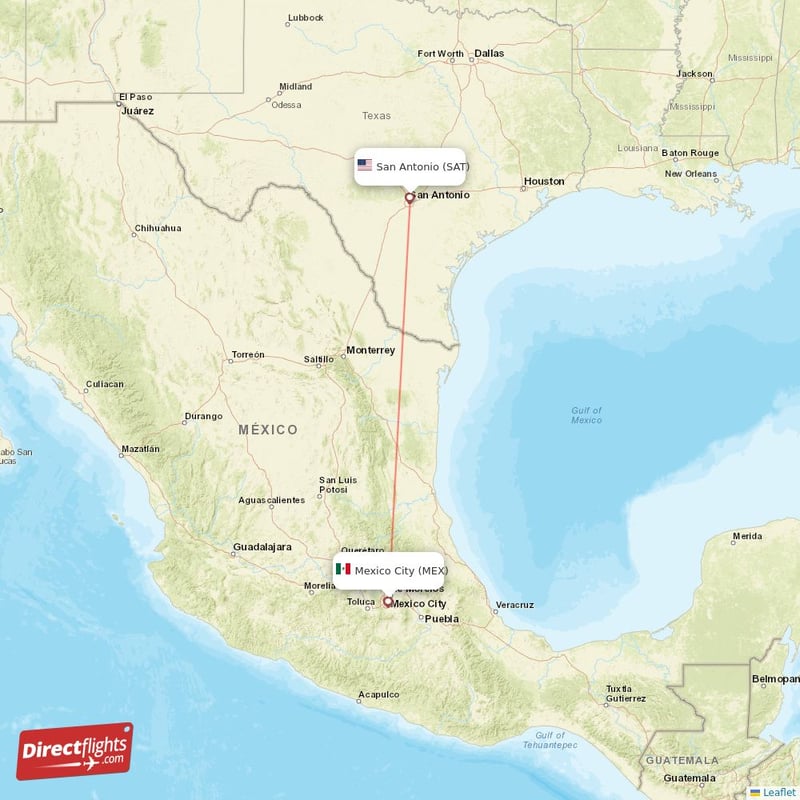 MEX - SAT route map