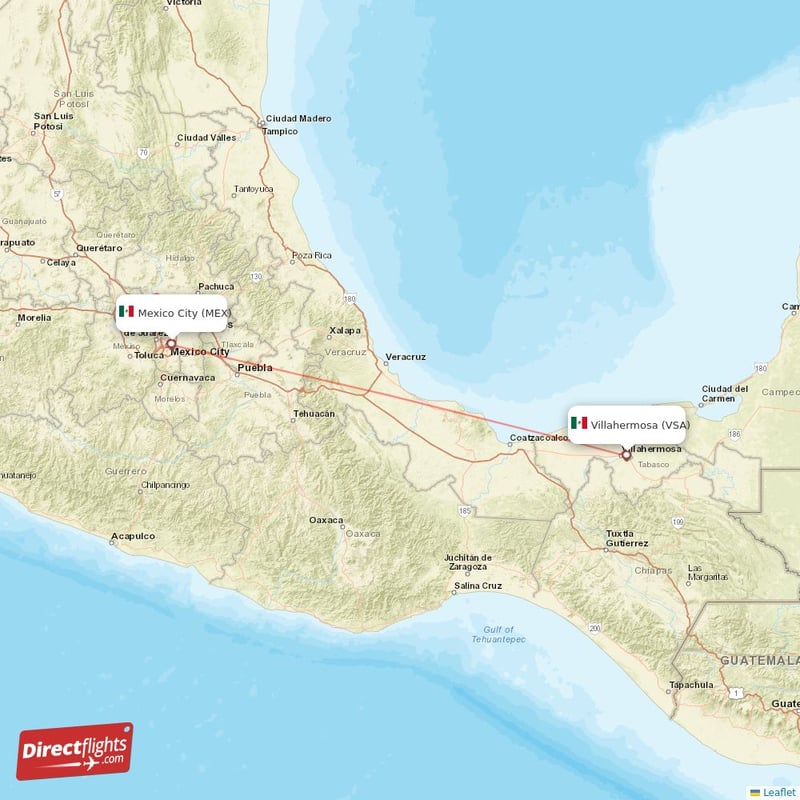 MEX - VSA route map