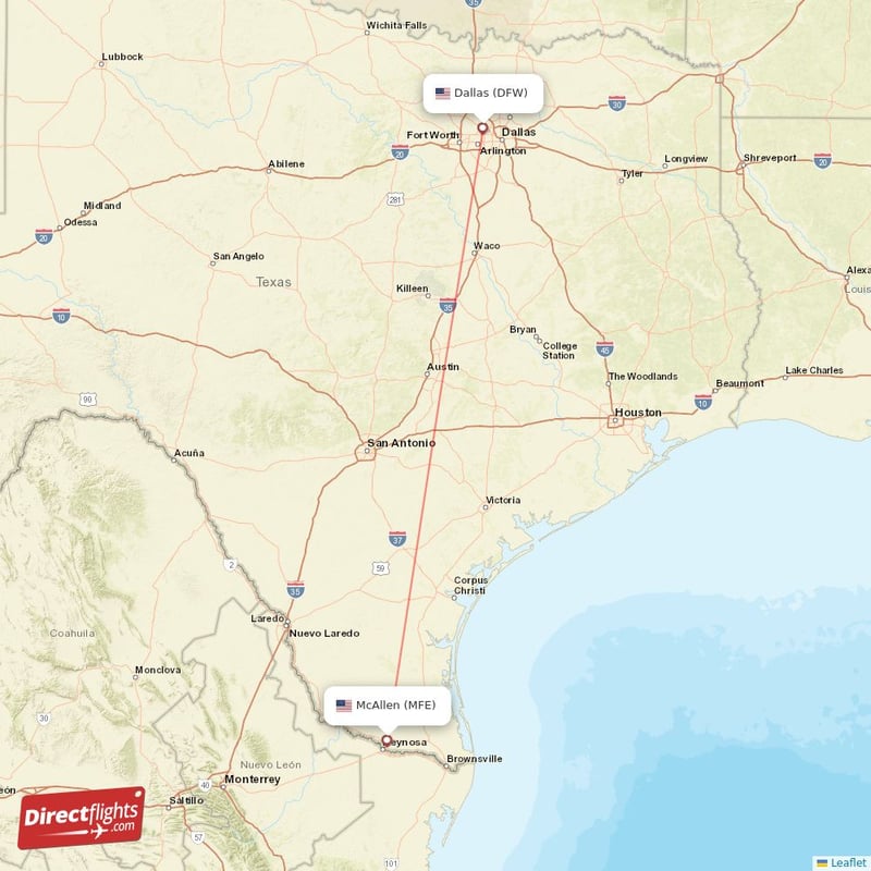 Direct flights from McAllen to Dallas, MFE to DFW non-stop ...