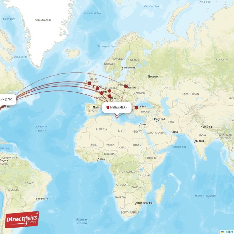 MLA - JFK route map