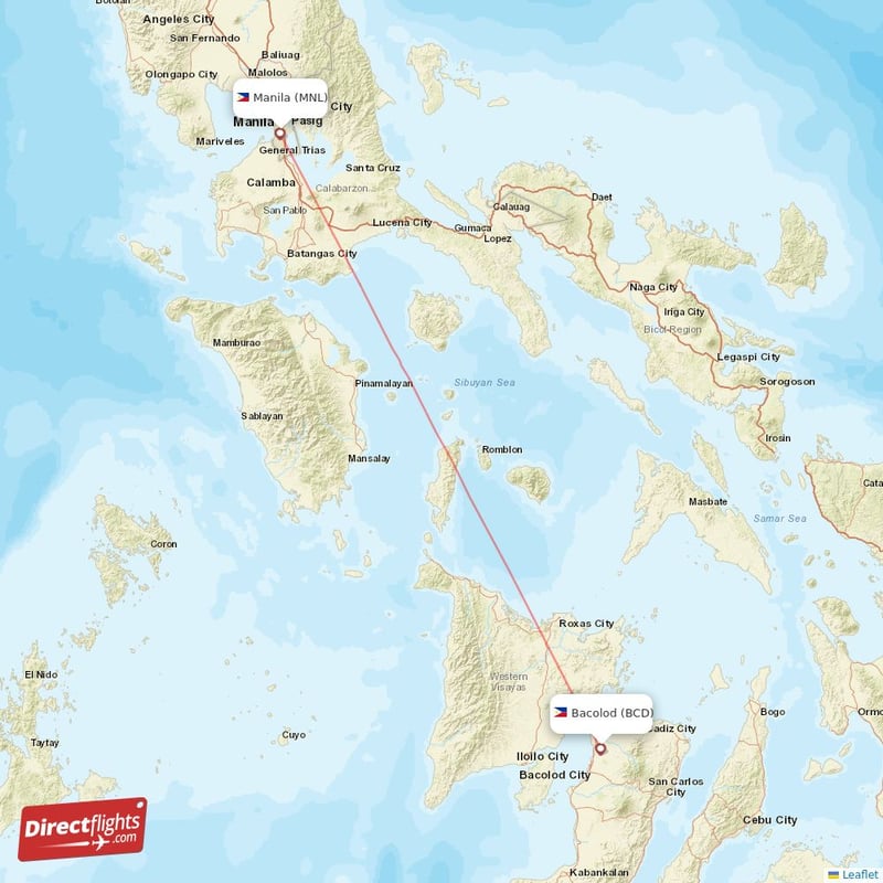 MNL - BCD route map