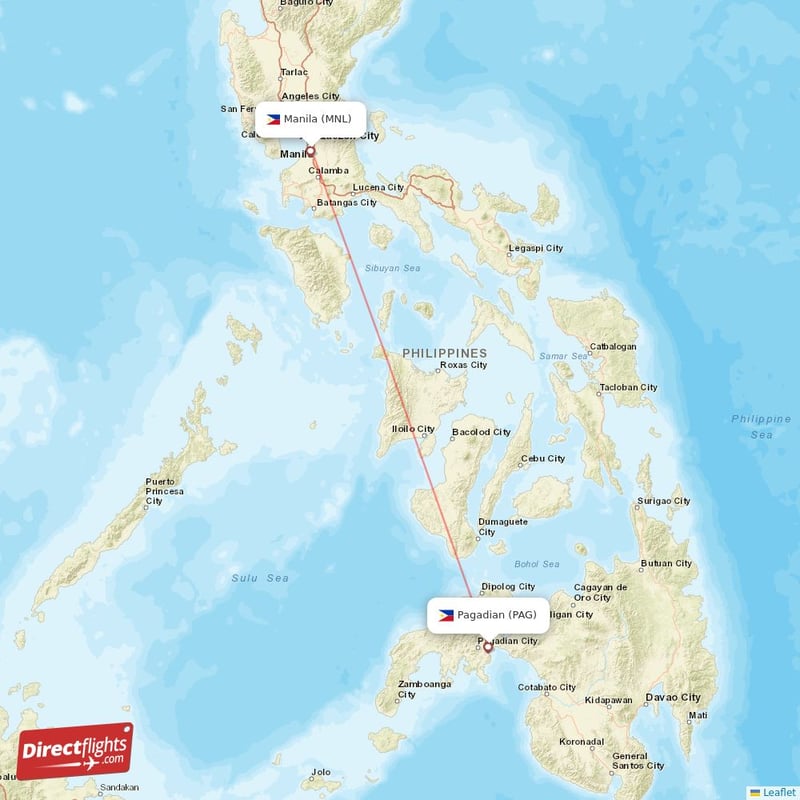 Direct flights from Manila to Pagadian MNL to PAG non stop