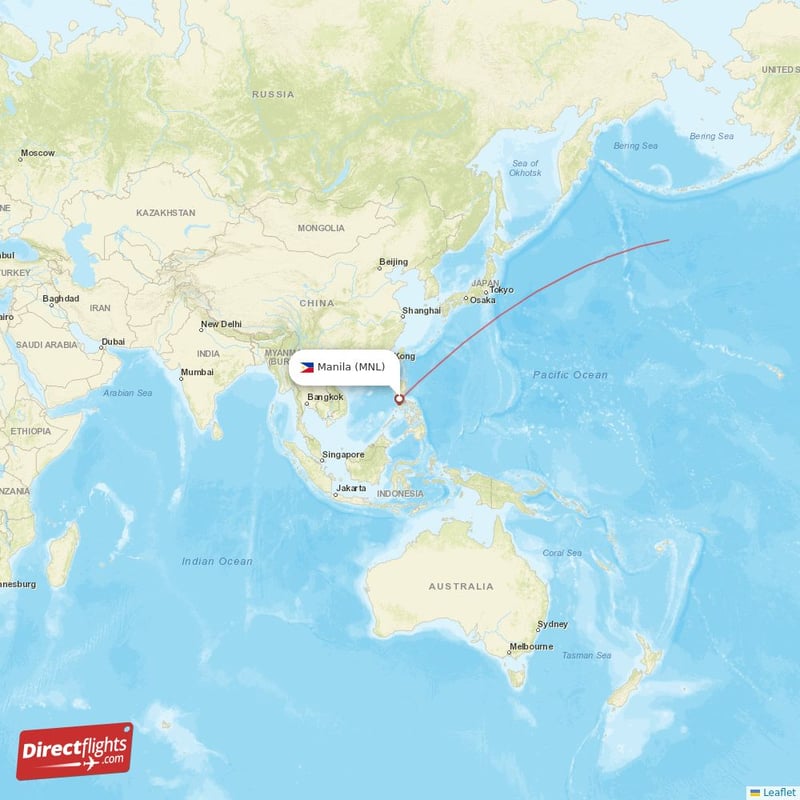 Direct flights from Manila to San Francisco MNL to SFO non stop