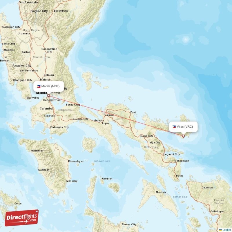 MNL - VRC route map
