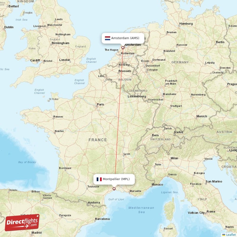 MPL - AMS route map