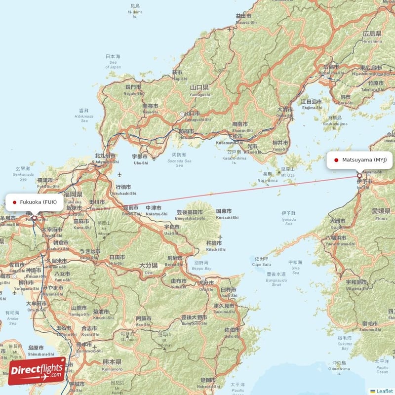 MYJ - FUK route map