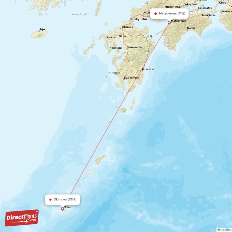 MYJ - OKA route map