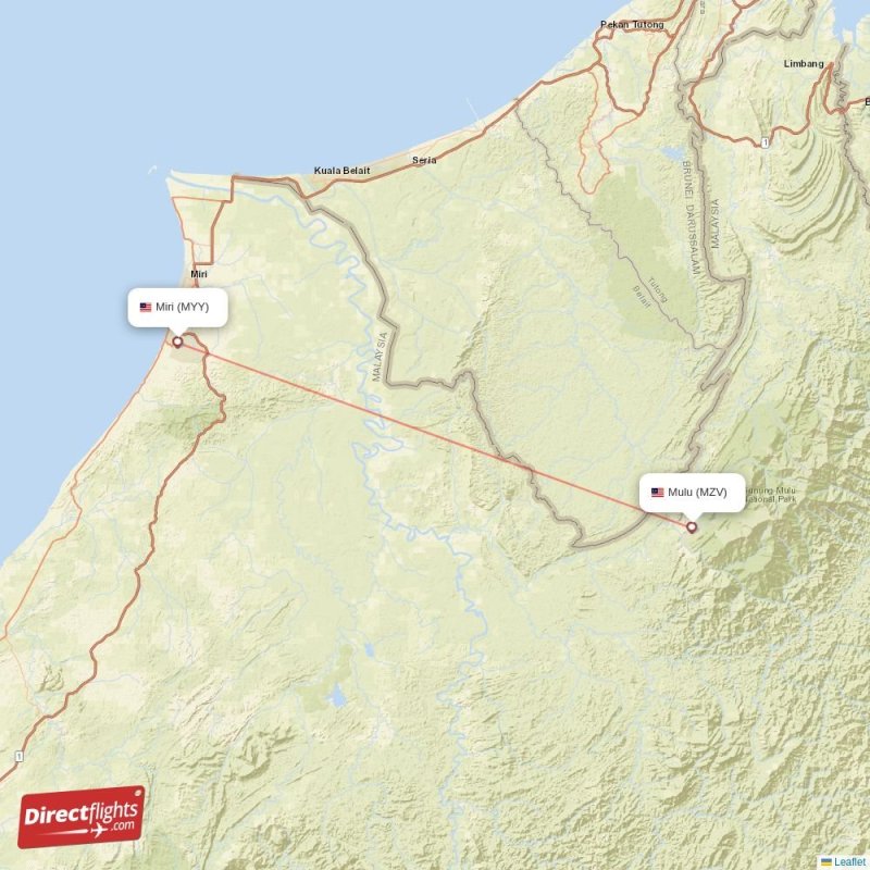MZV - MYY route map