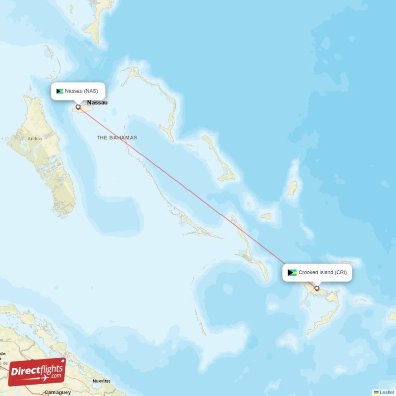 Direct flights from Nassau to Crooked Island (NAS-CRI) - Directflights.com