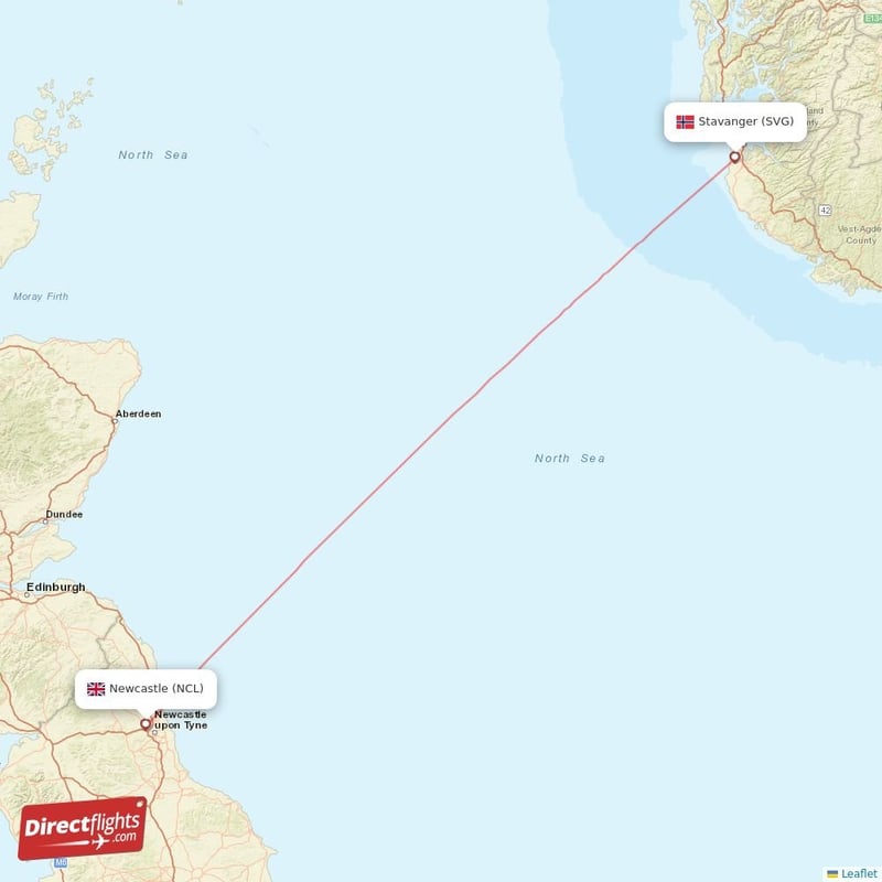 Direct flights from Newcastle to Stavanger NCL to SVG non stop