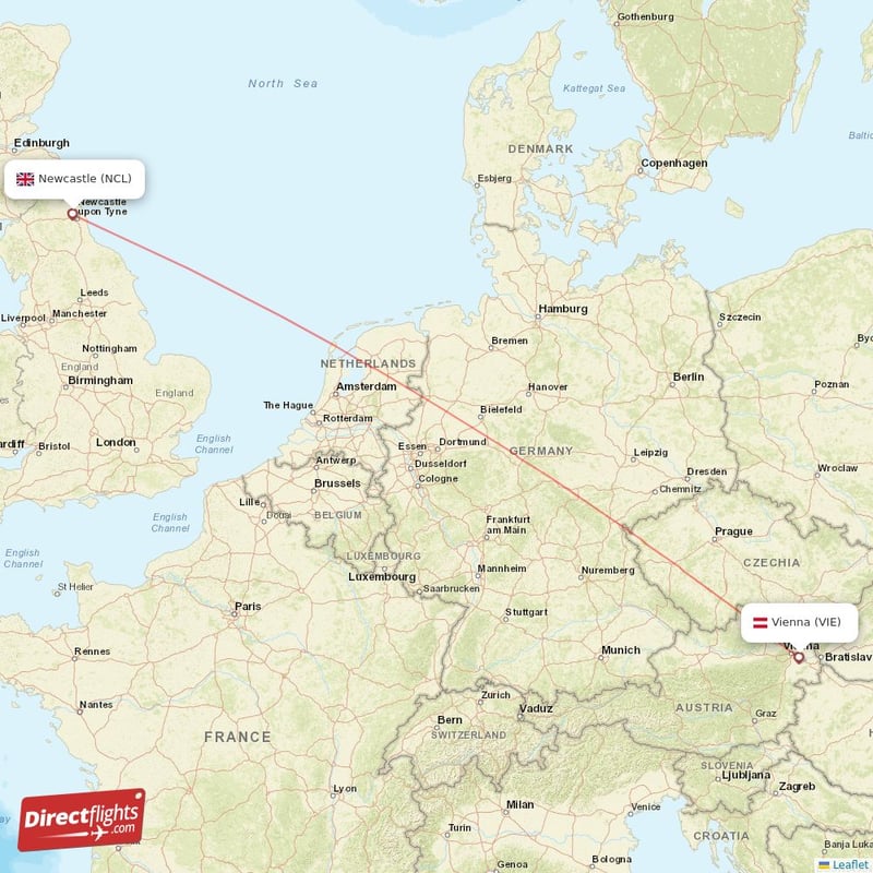 Direct flights from Newcastle to Vienna NCL to VIE non stop