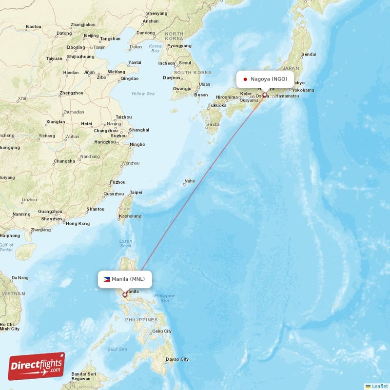 NGO - MNL route map