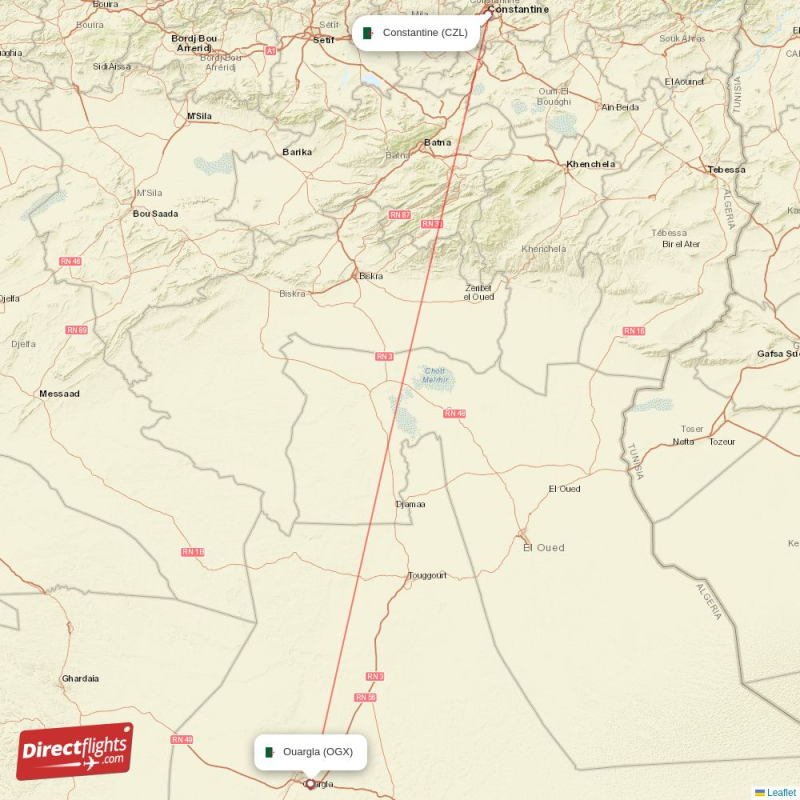 OGX - CZL route map