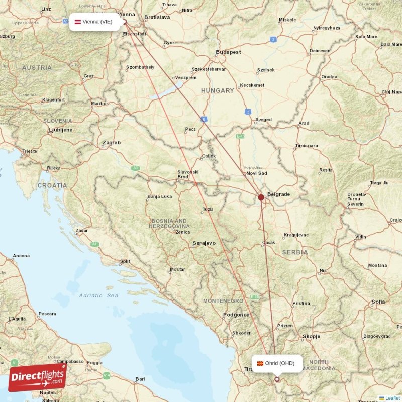 OHD - VIE route map