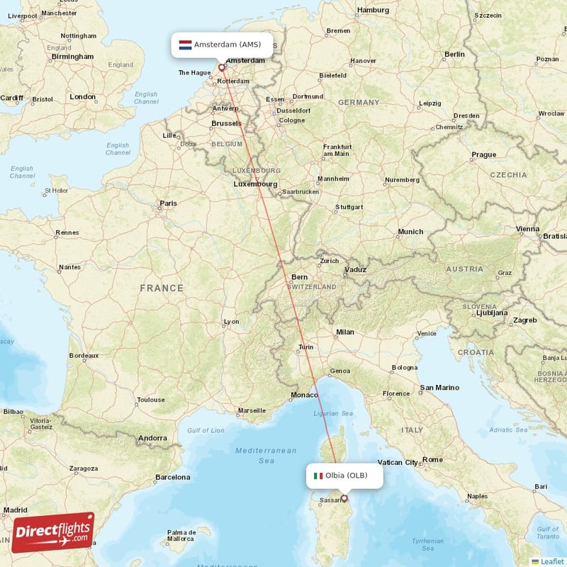 OLB - AMS route map