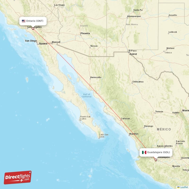 ONT - GDL route map