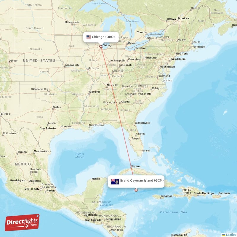 ORD - GCM route map