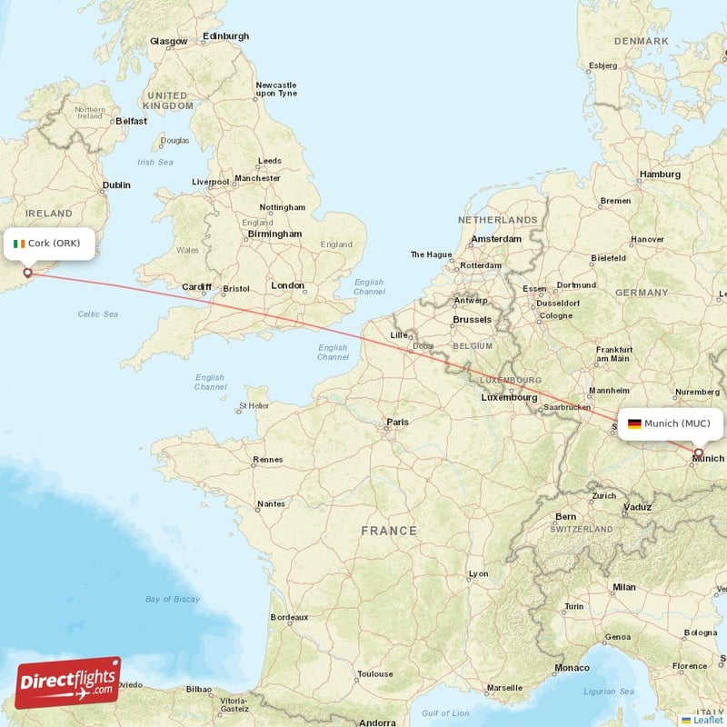 ORK - MUC route map