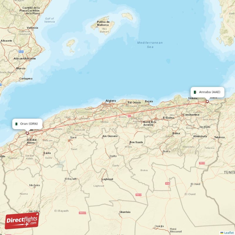 ORN - AAE route map