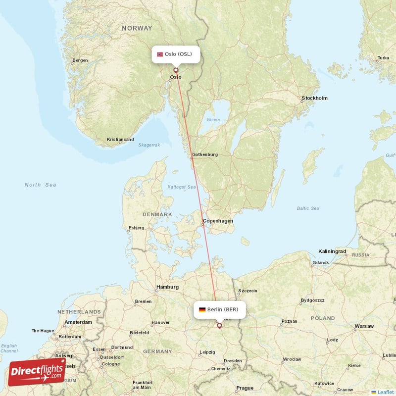 Direct flights from Oslo to Berlin OSL to BER non stop