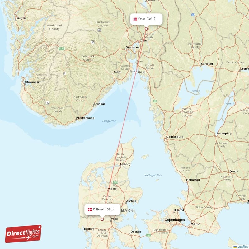 OSL - BLL route map