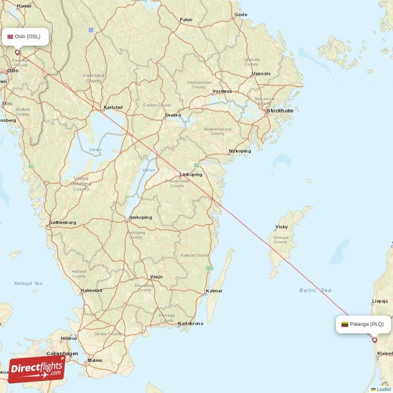 OSL - PLQ route map