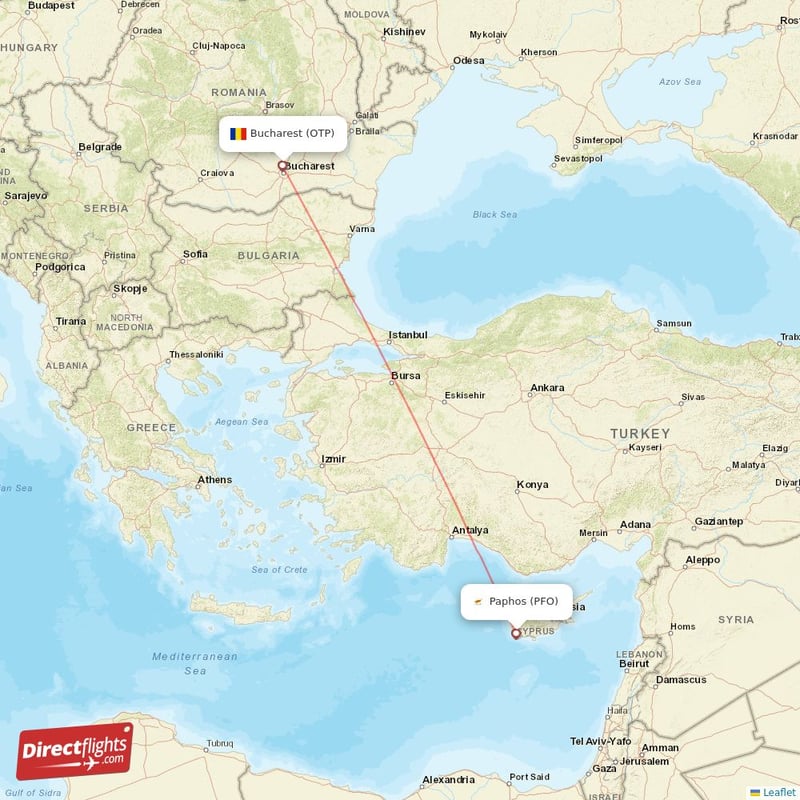 Direct flights from Paphos to Bucharest PFO to OTP non stop Directflights