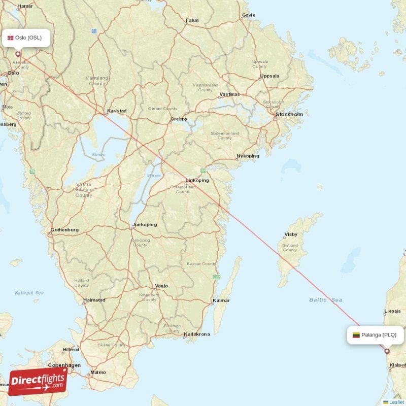 PLQ - OSL route map