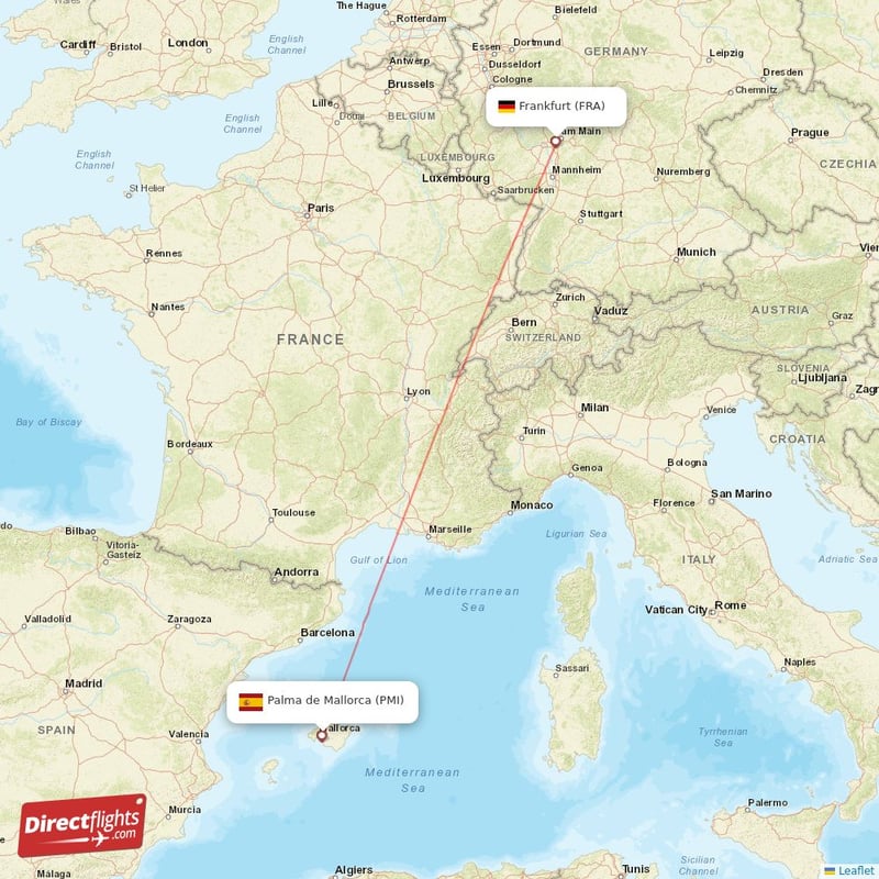 PMI - FRA route map