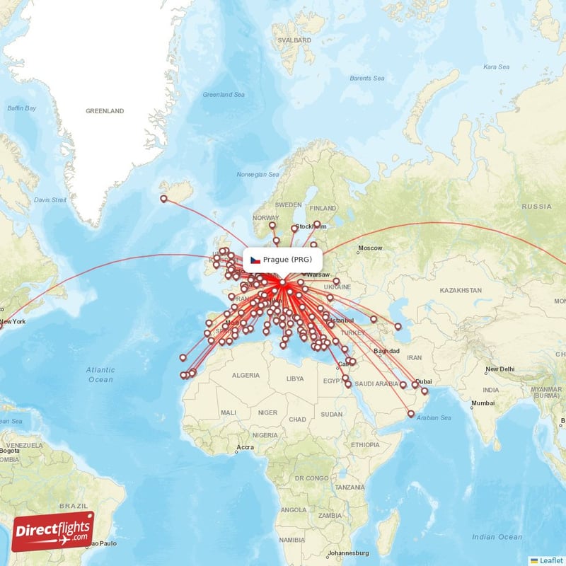 Direct flights from Prague 136 destinations PRG Czech