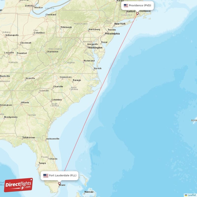 Direct flights from Providence to Fort Lauderdale, PVD to FLL nonstop